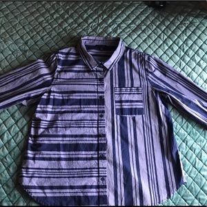 Tommy Hilfiger Navy Blue/Purple Women Dress Shirt